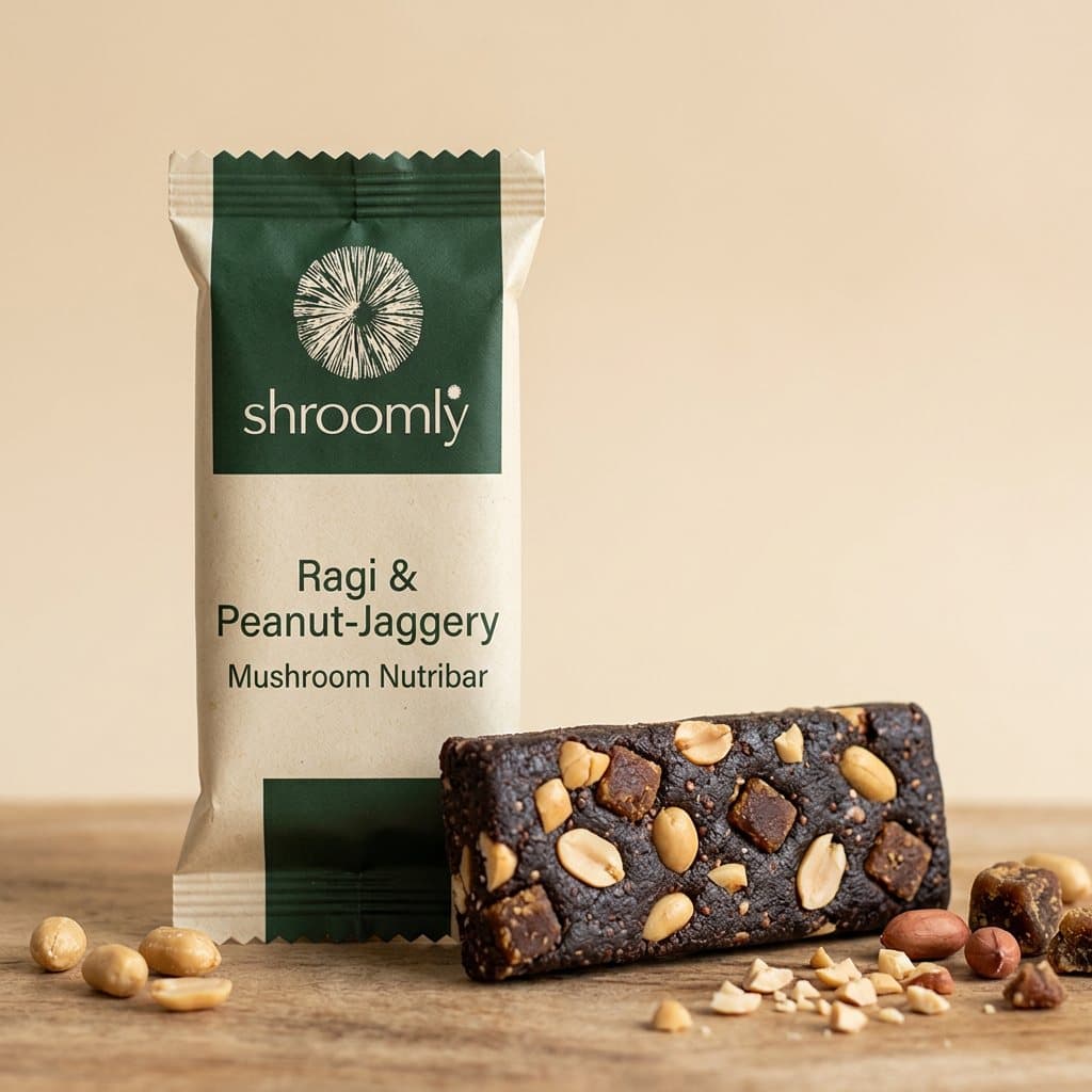 Ragi & Peanut-Jaggery Mushroom Nutribar